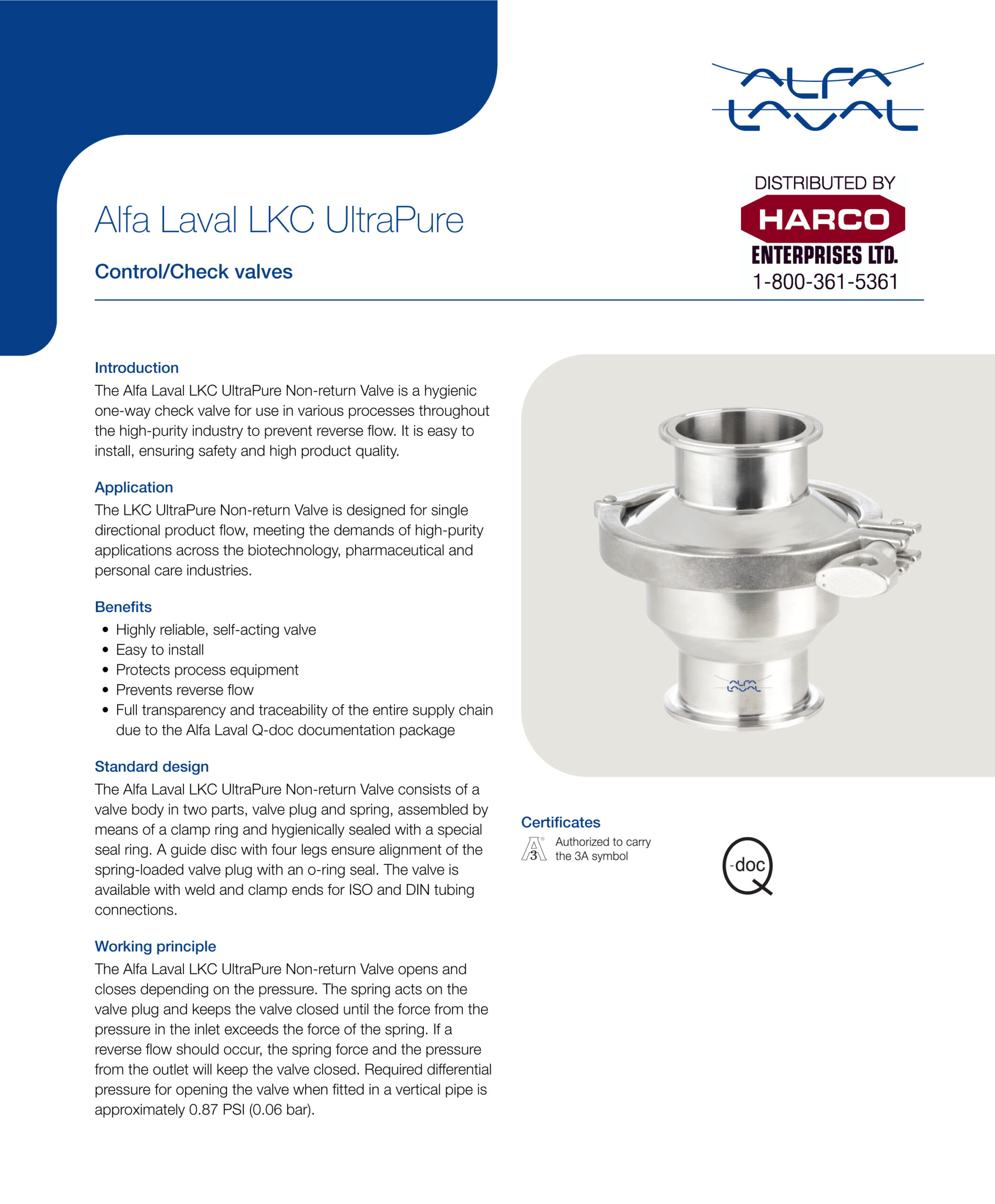 LKC UltraPure Check Valve